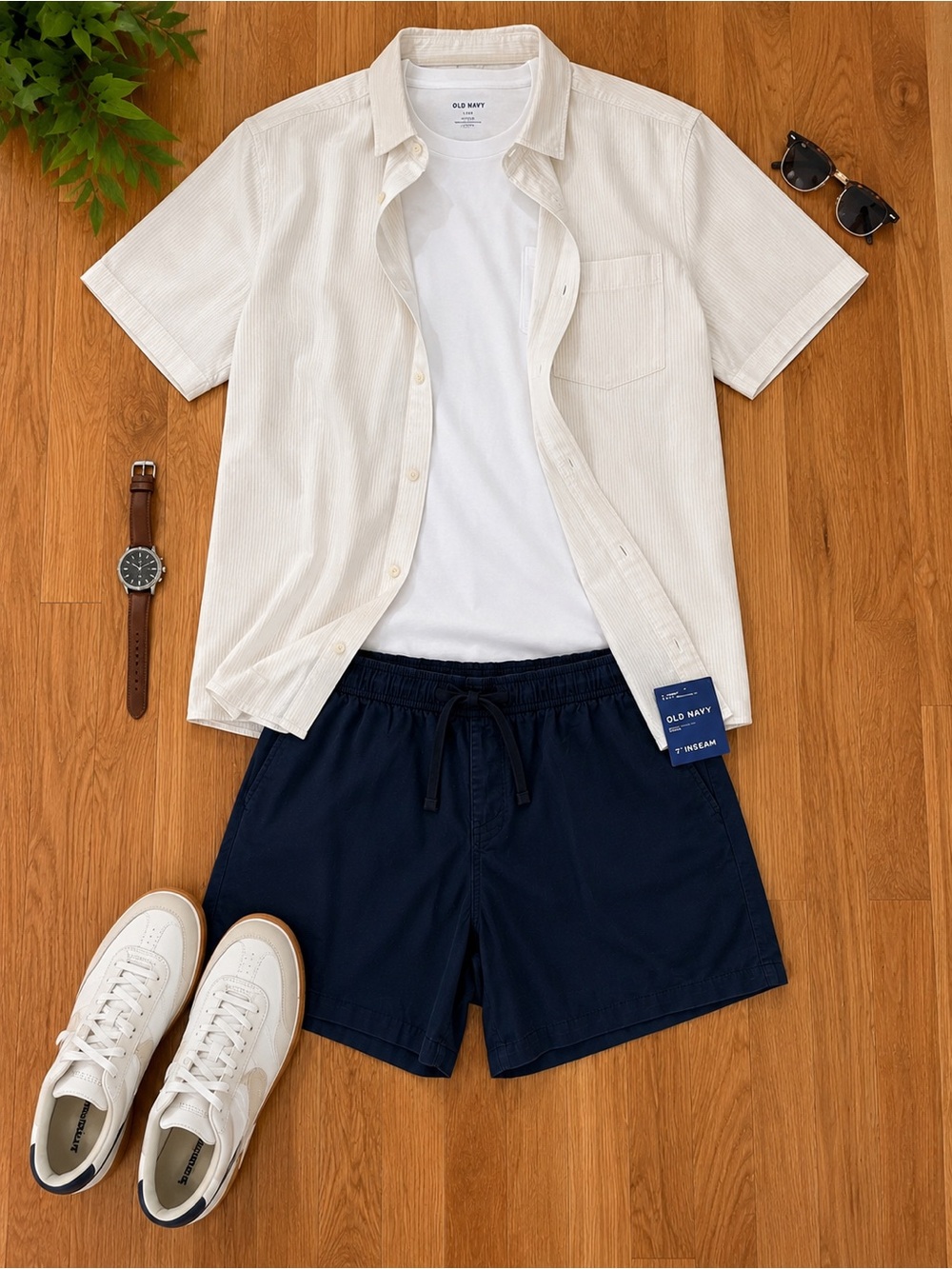 Old Navy Men's Navy Athletic Pull-On Shorts L